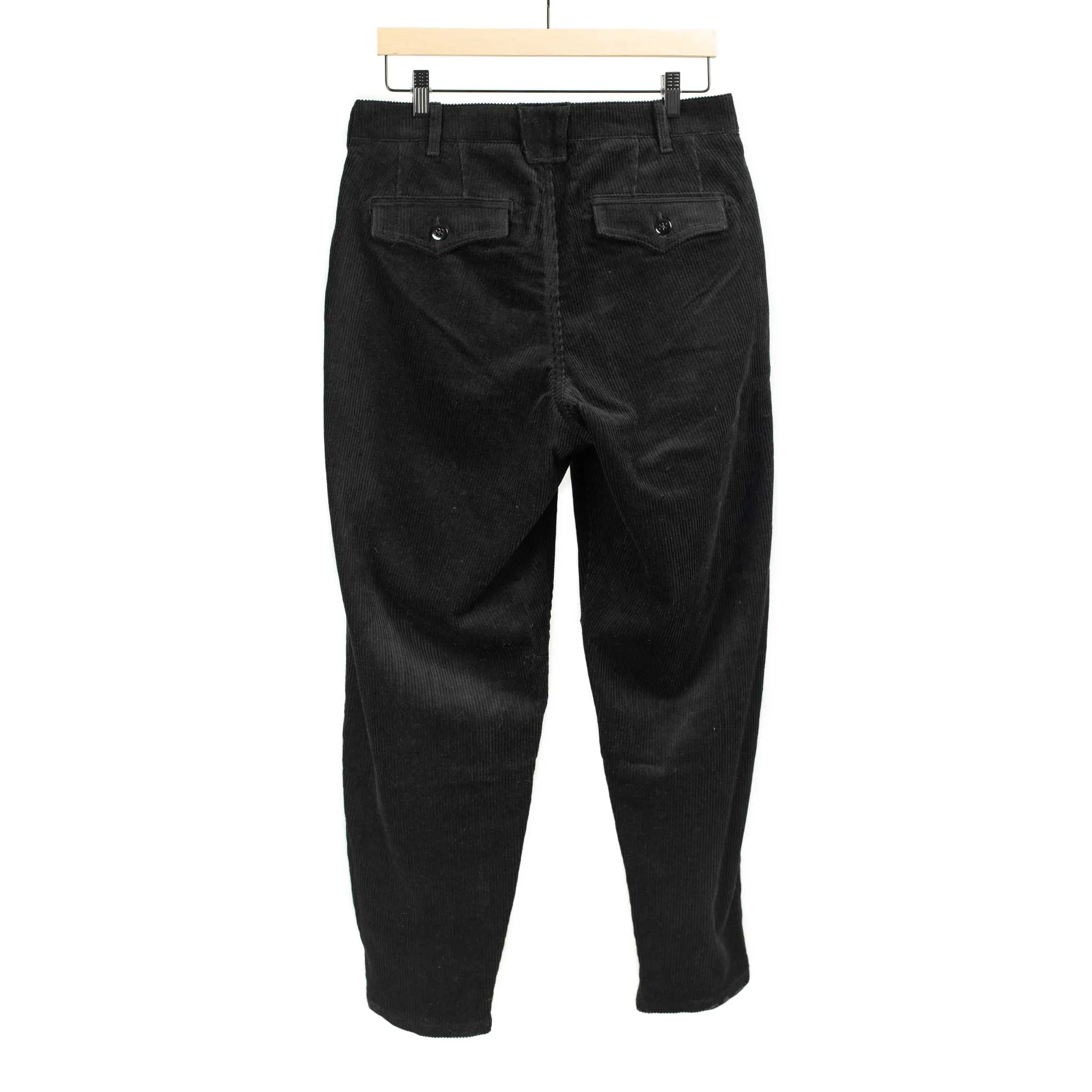 Riding Pants in black cotton corduroy