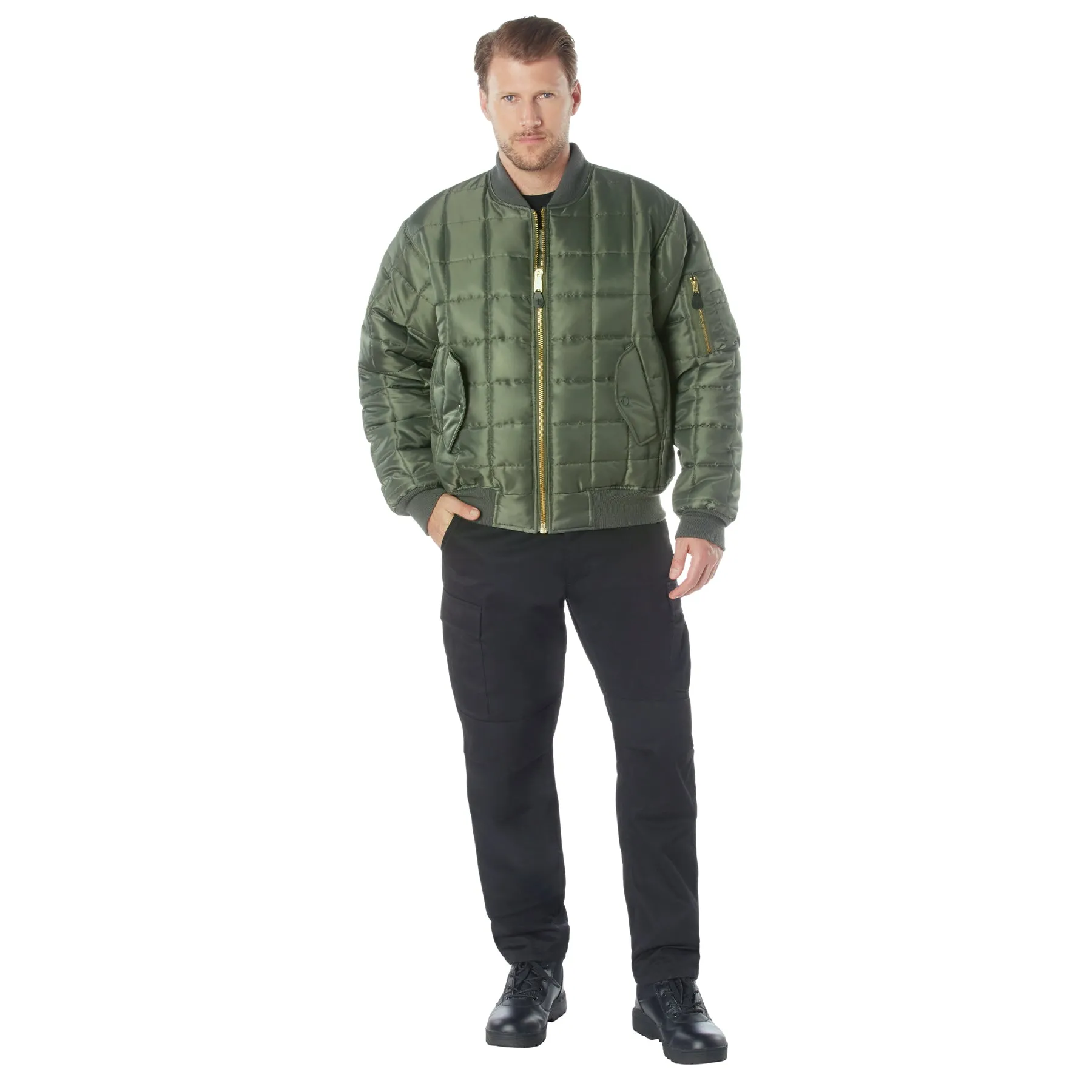 Rothco Quilted MA-1 Flight Jacket-SAGE