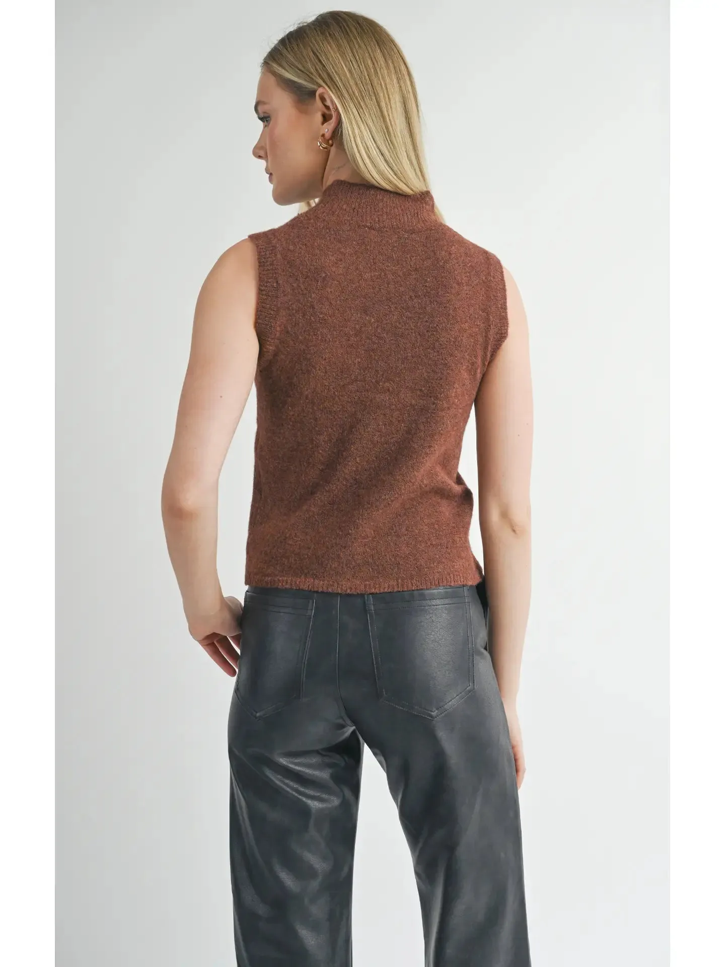 Sage the Label Brianna Turtleneck Sweater Tank