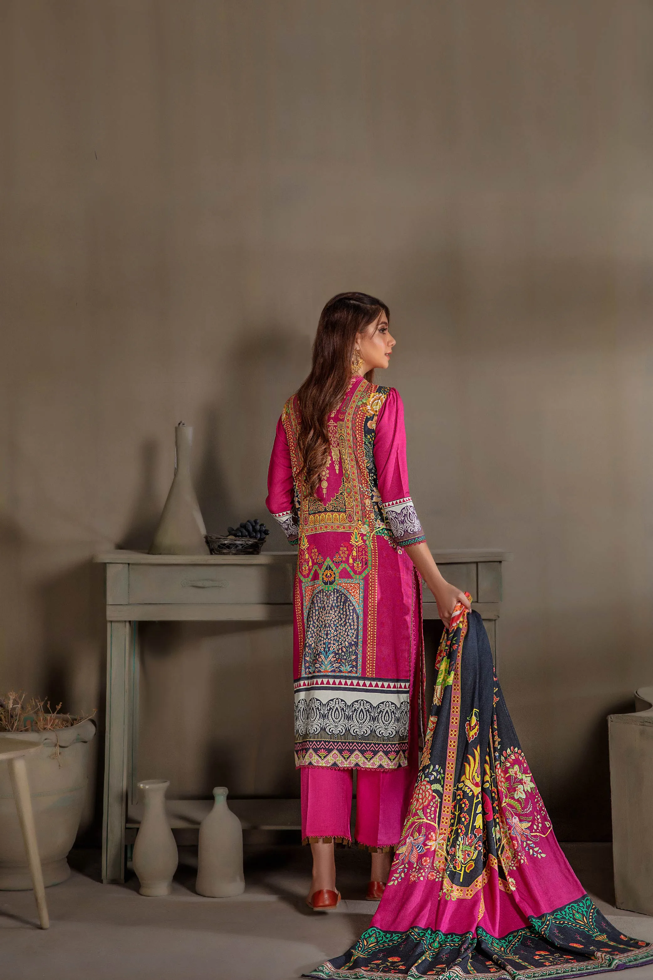 Sana & Samia by Lala Embroidered Woolen Print Collection – Aurora