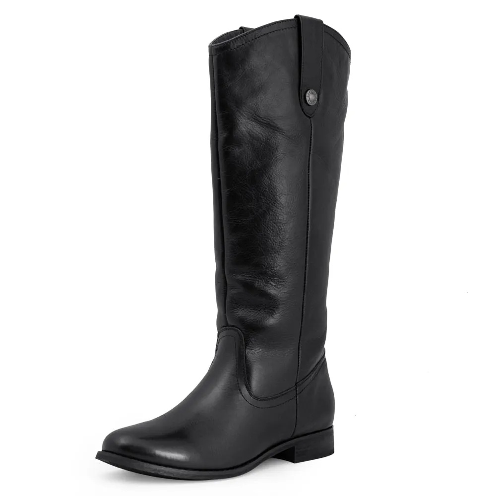 SheSole Western Knee High Riding Boots Black