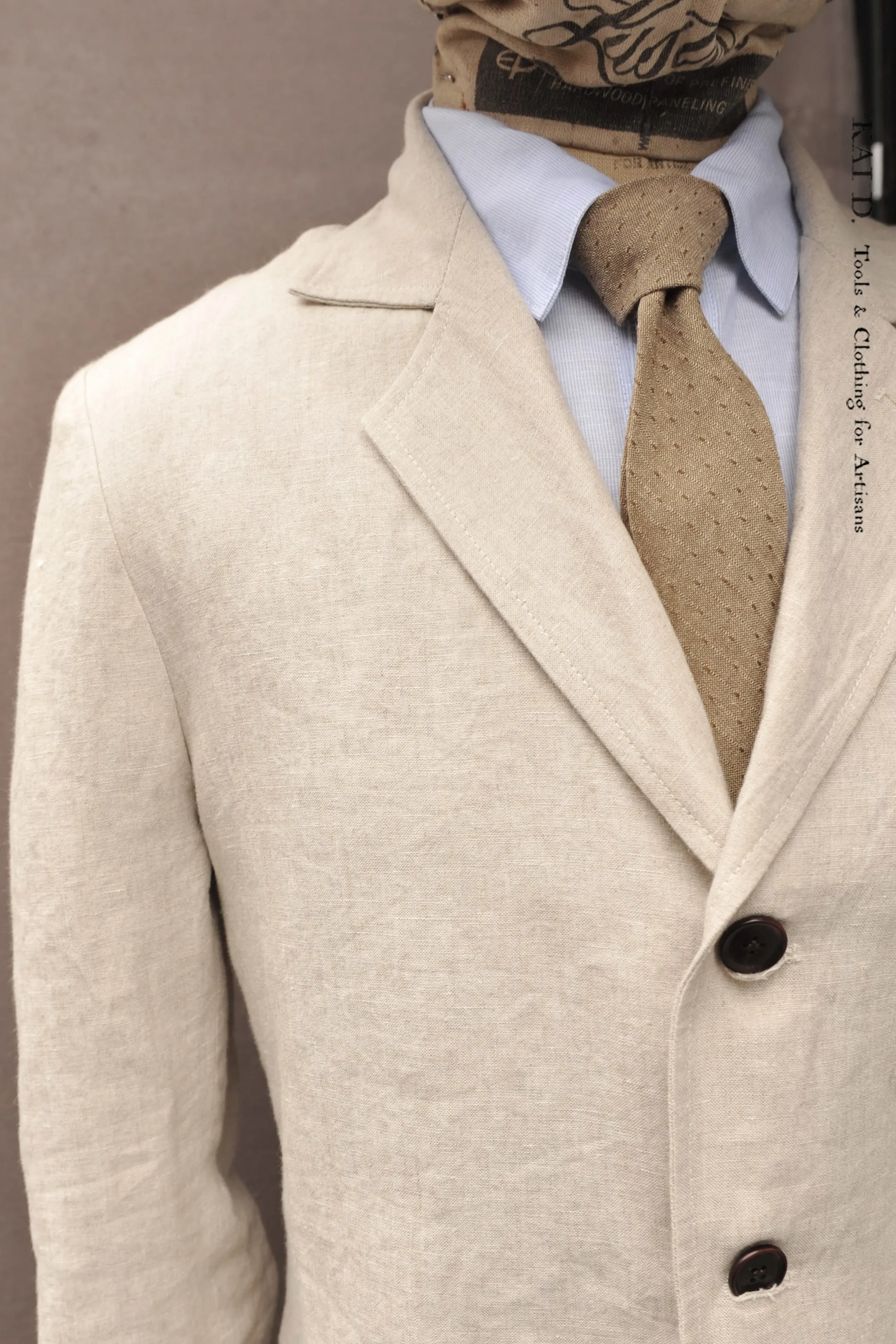 Shoemaker Jacket - Natural Belgian Linen - S, M, L, XL