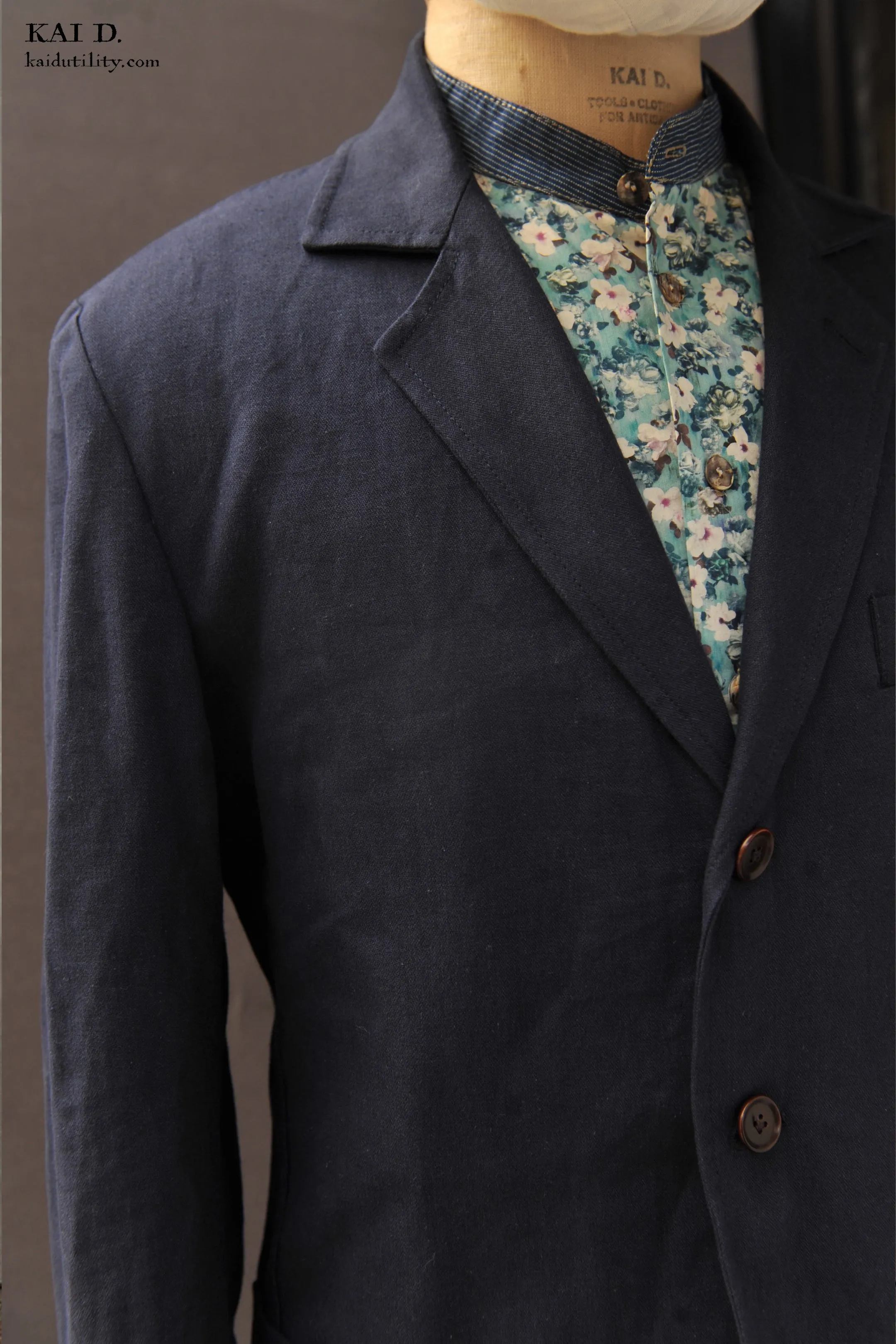 Shoemaker's Jacket - Cotton Linen Navy - M, L, XL