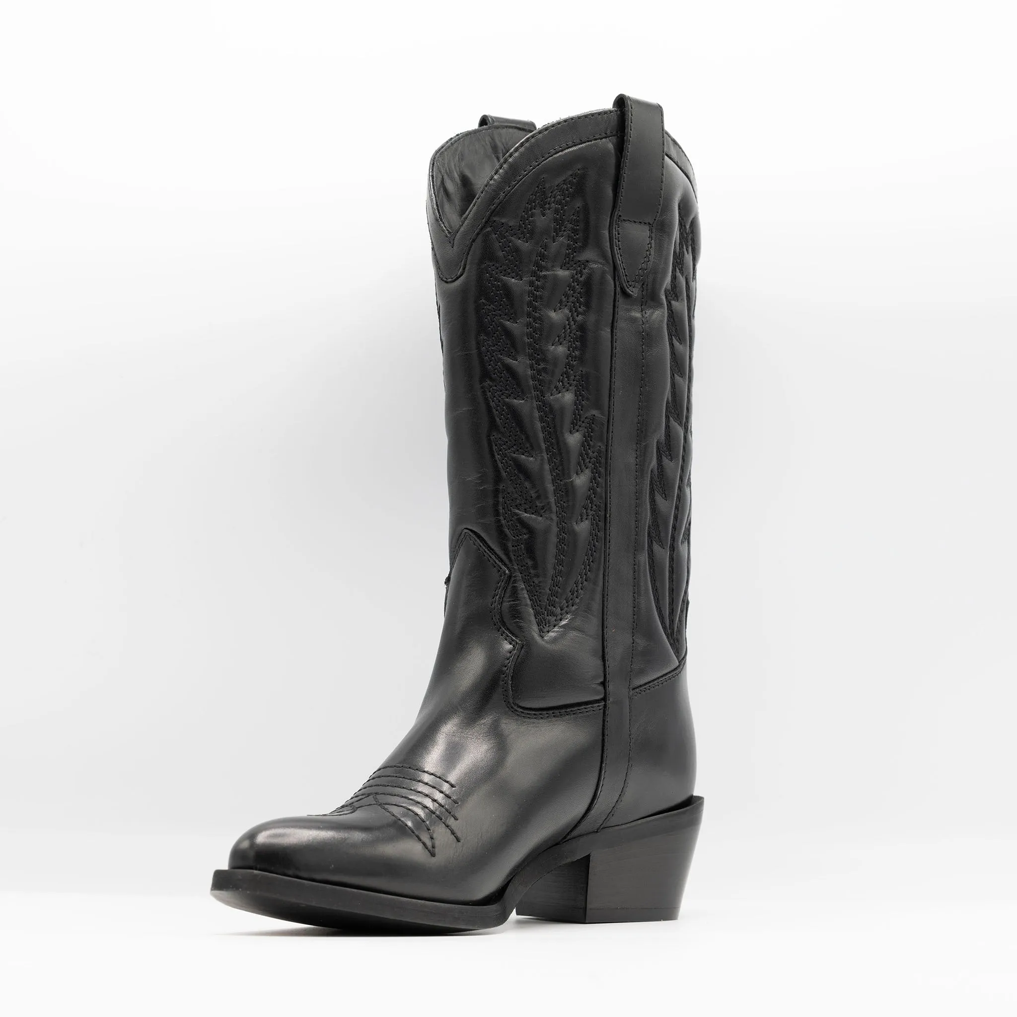 Siena Boots in Black Leather