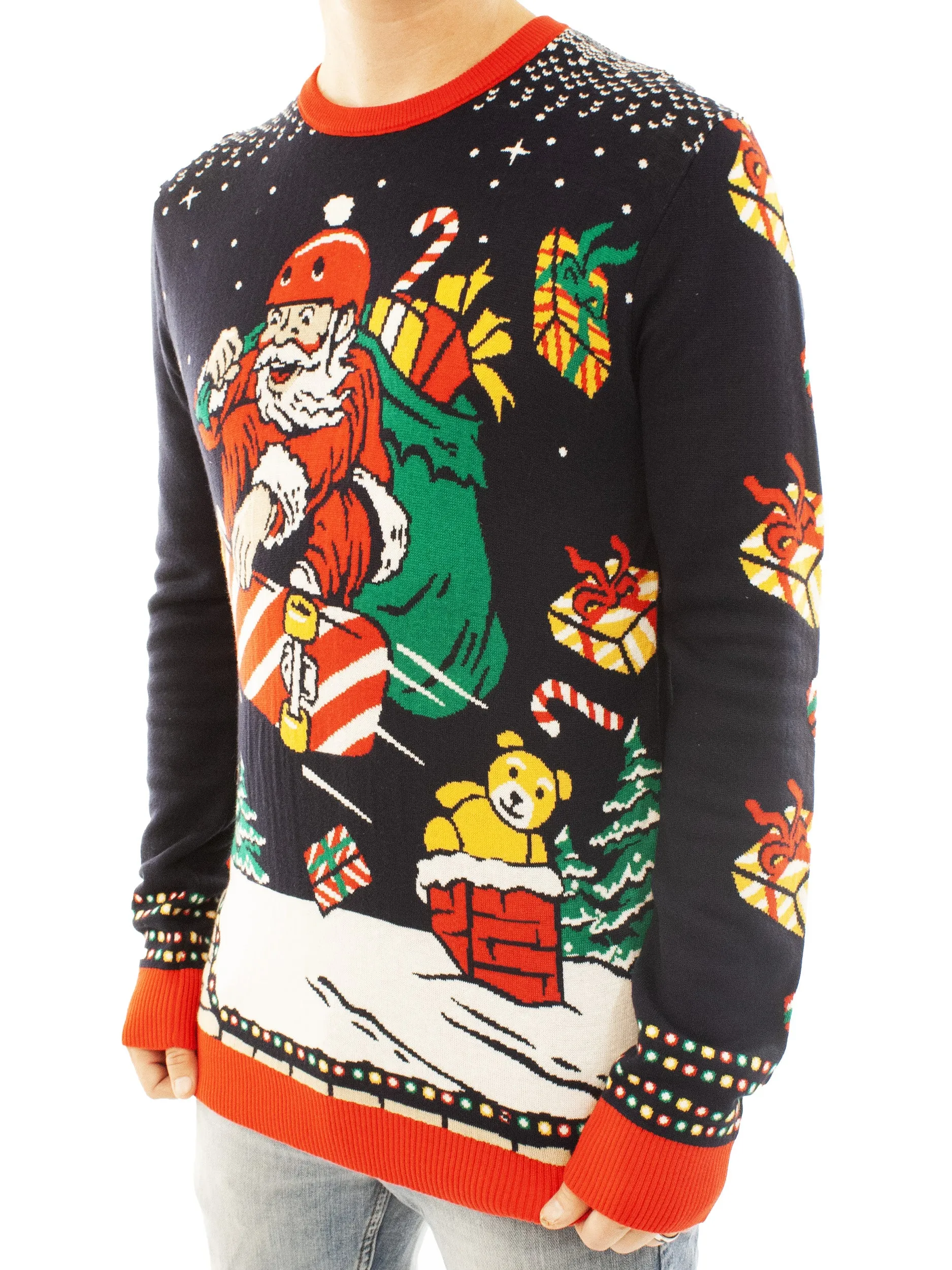 Skateboard Santa | Ugly Christmas Sweater For Men & Women | Unisex Sizing