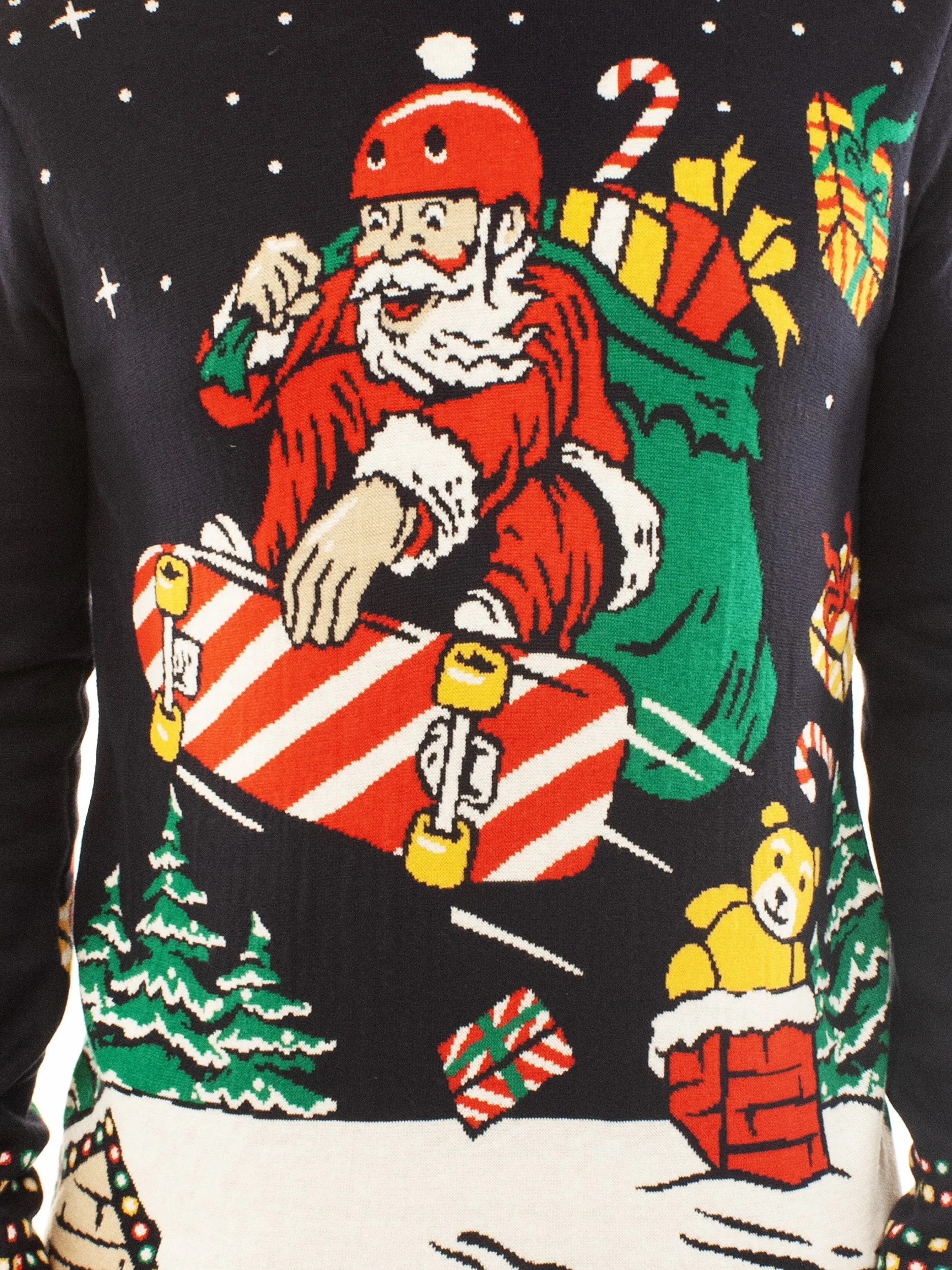 Skateboard Santa | Ugly Christmas Sweater For Men & Women | Unisex Sizing