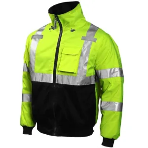 TINGLEY RUBBER CORP J26002.LG Bomber Jacket, Hi-Vis Lime, Large, 1 Each