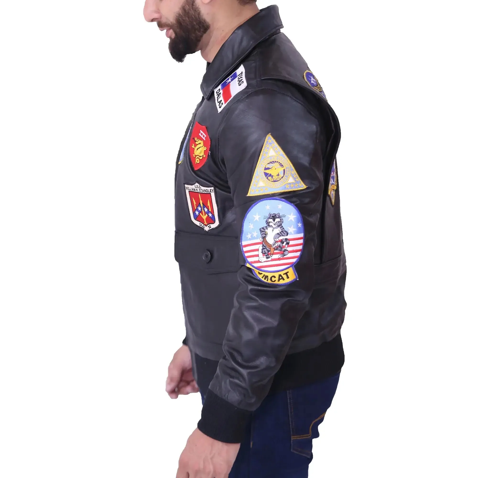 Top Gun G1 Maverick Black Bomber Jacket