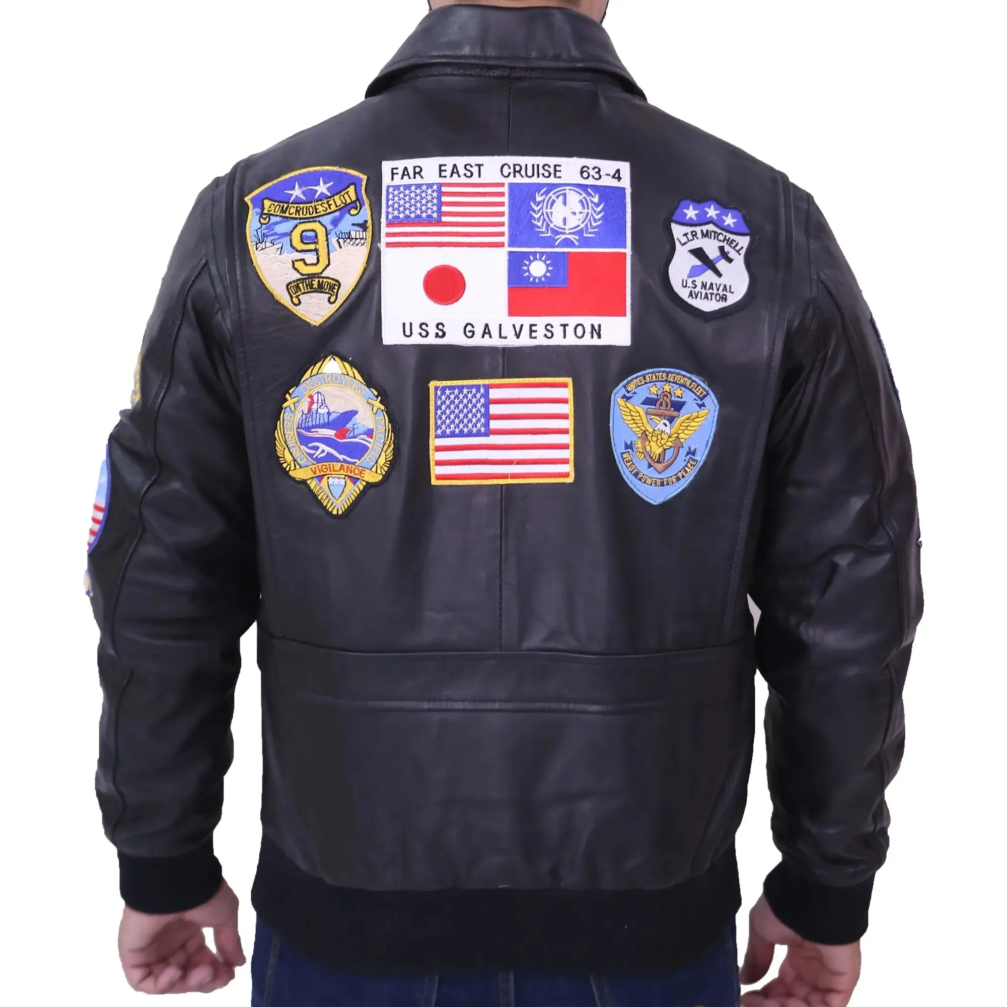 Top Gun G1 Maverick Black Bomber Jacket