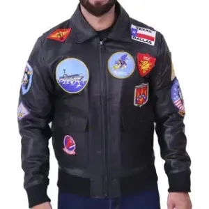 Top Gun G1 Maverick Black Bomber Jacket