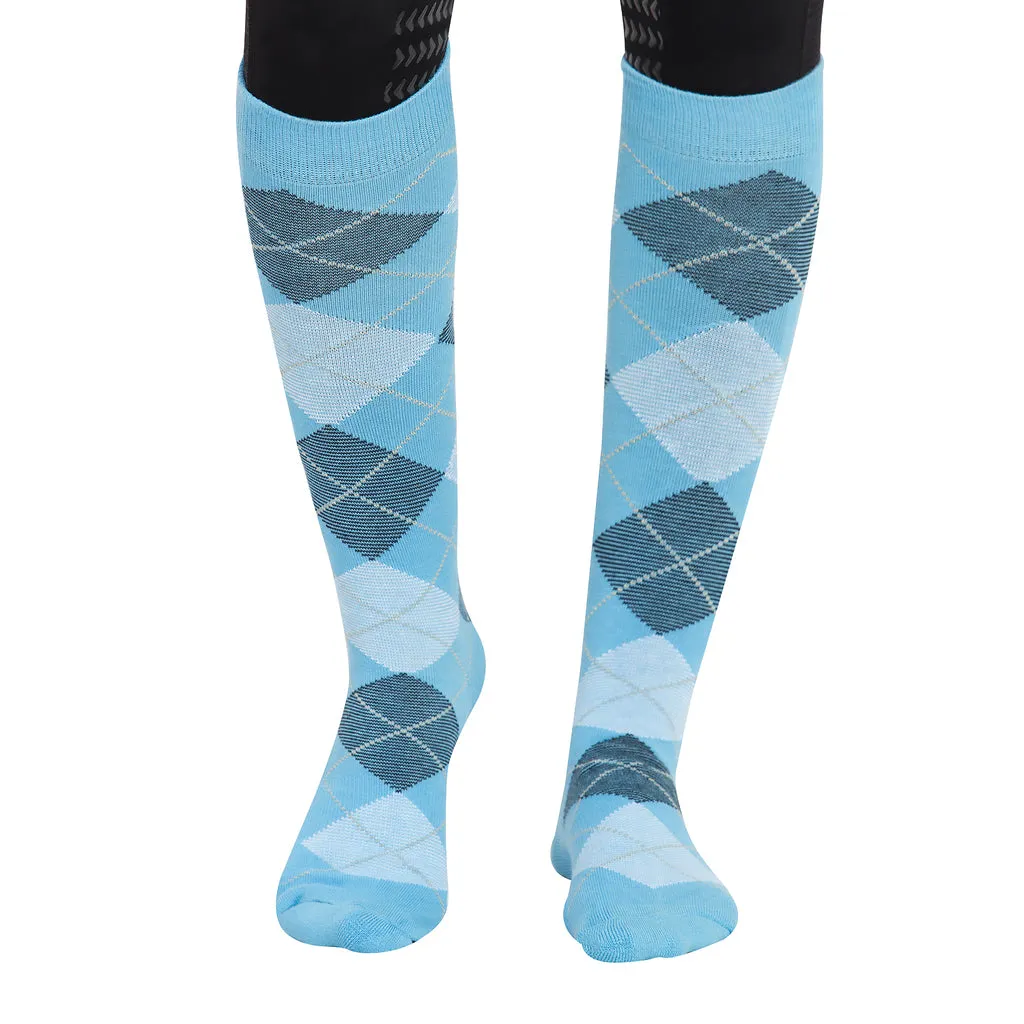 TuffRider Ladies Bamboo Argyle Knee Hi Socks