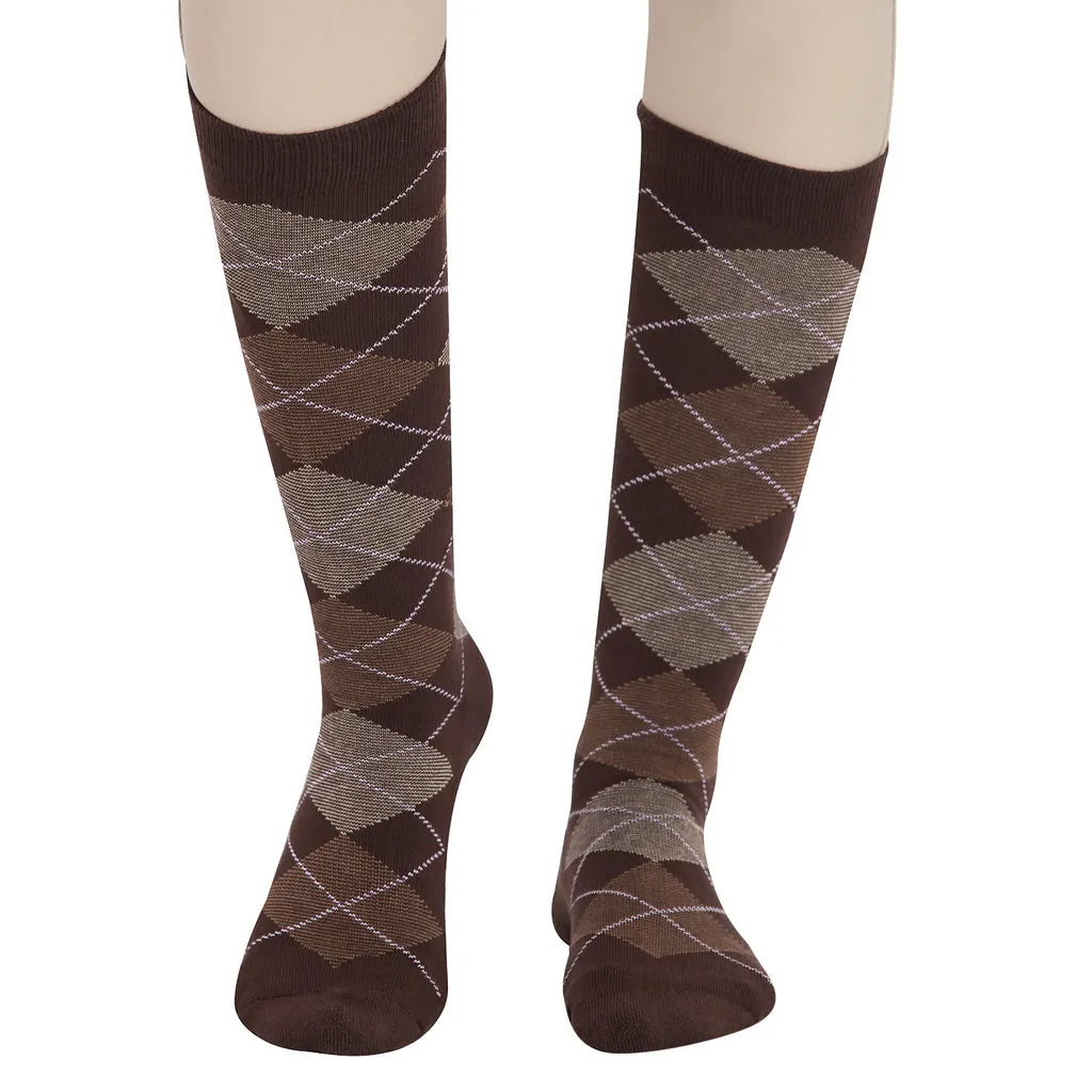 TuffRider Ladies Bamboo Argyle Knee Hi Socks