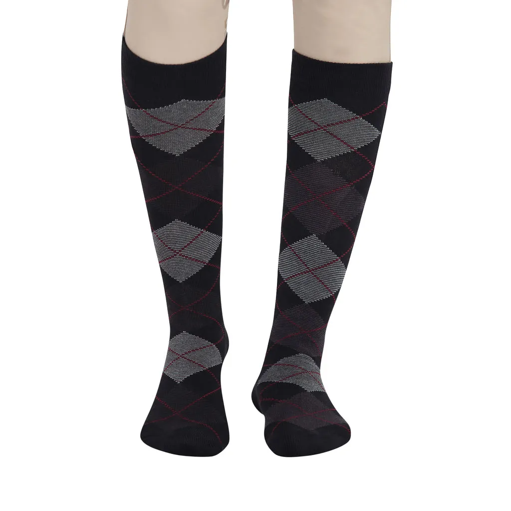 TuffRider Ladies Bamboo Argyle Knee Hi Socks