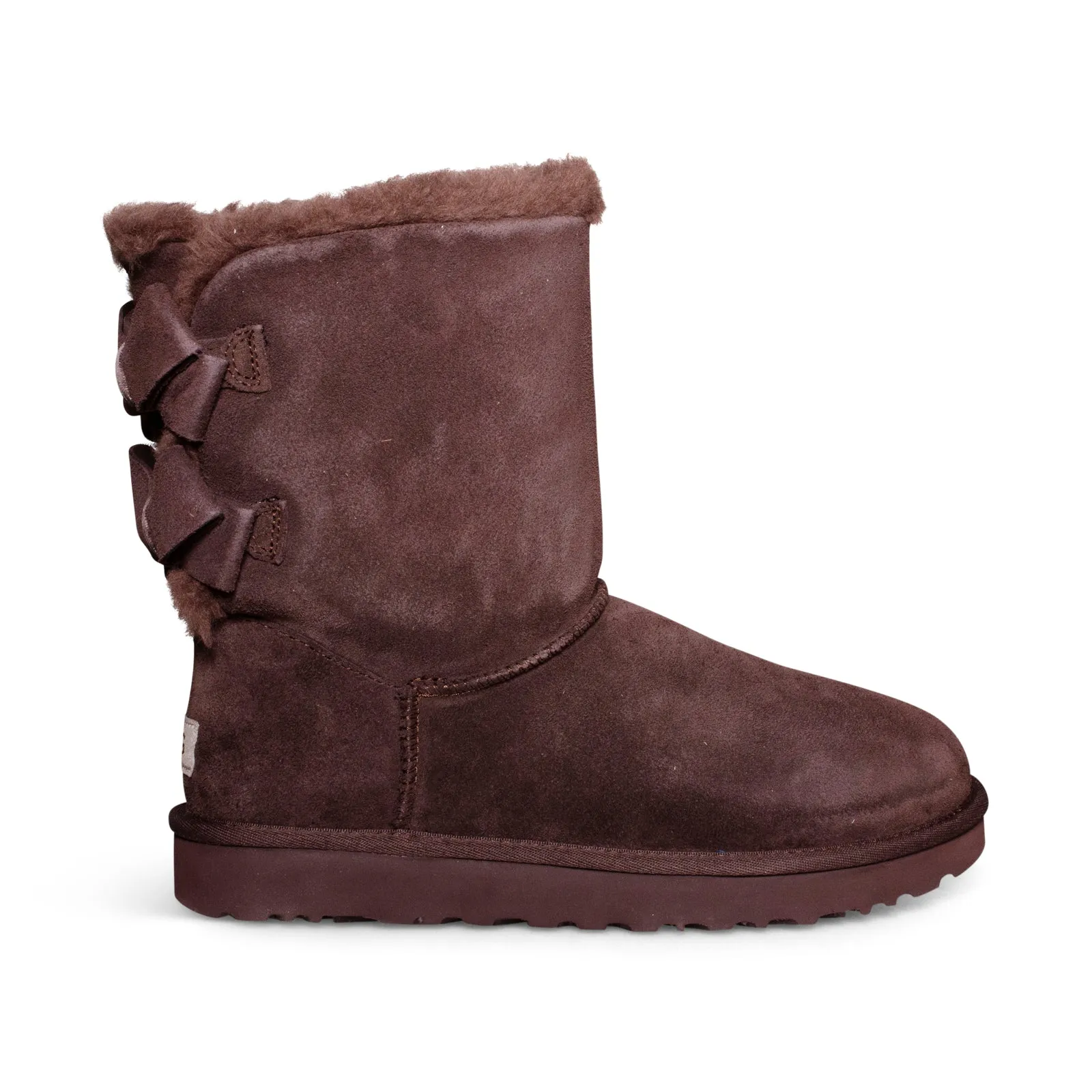 UGG Bailey Suede Bow Burnt Cedar Boots - Women's