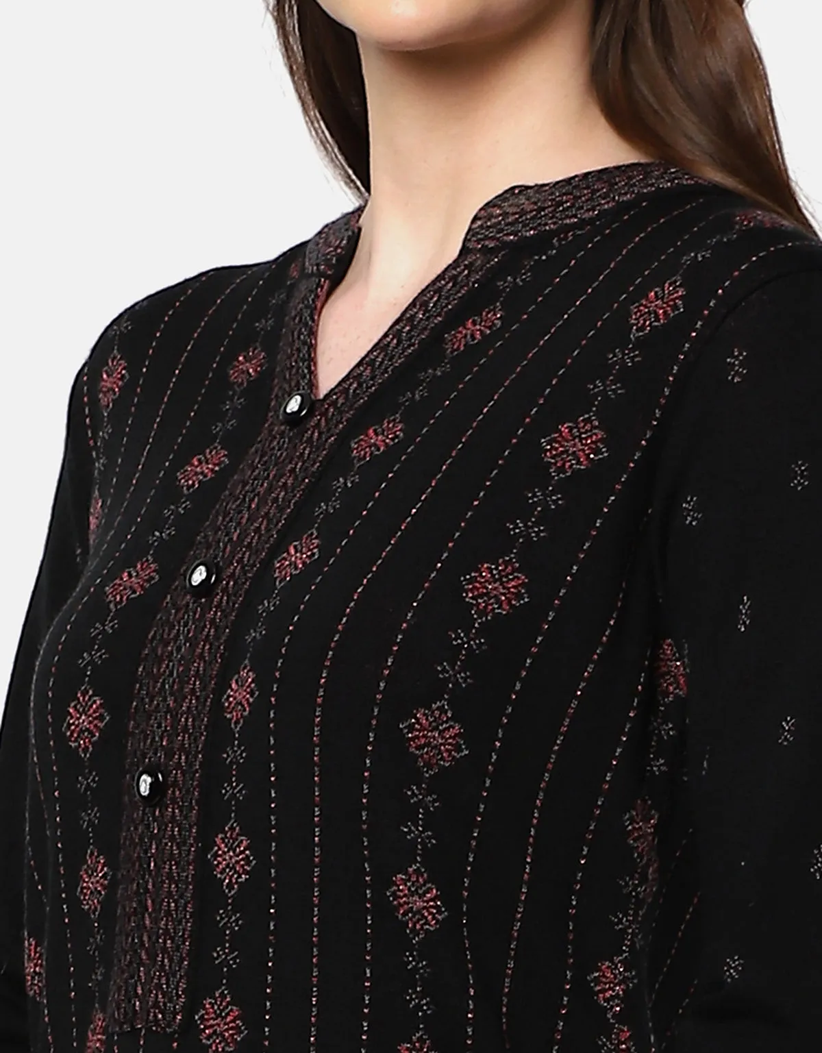 Women Woolen jacquard Fancy Kurti