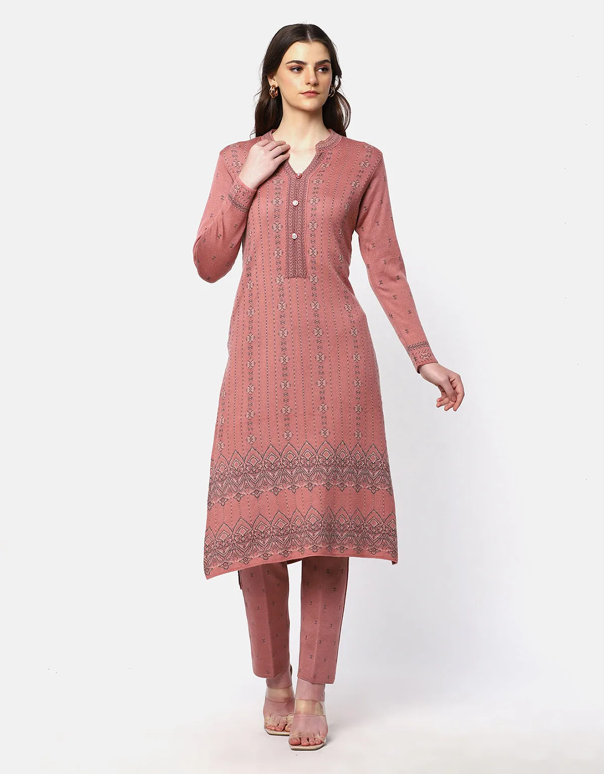 Women Woolen jacquard Fancy Kurti