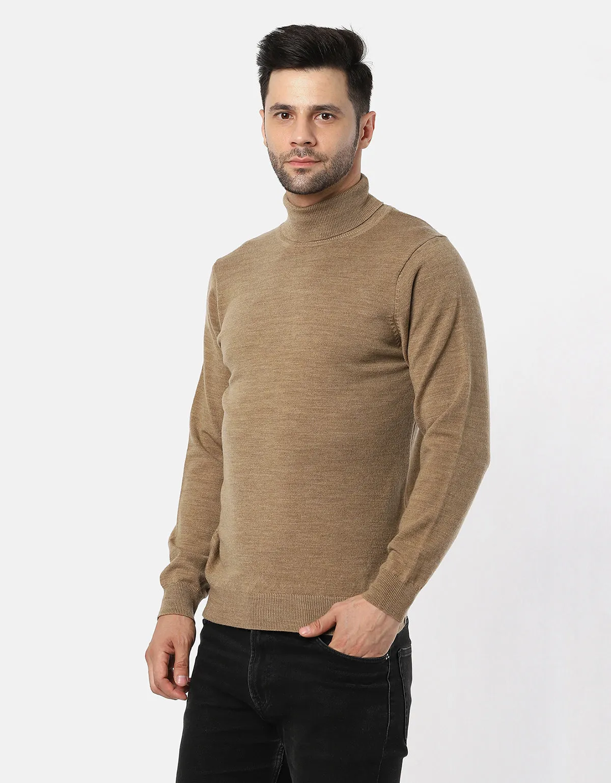 Woolen High Neck Sweater For Men