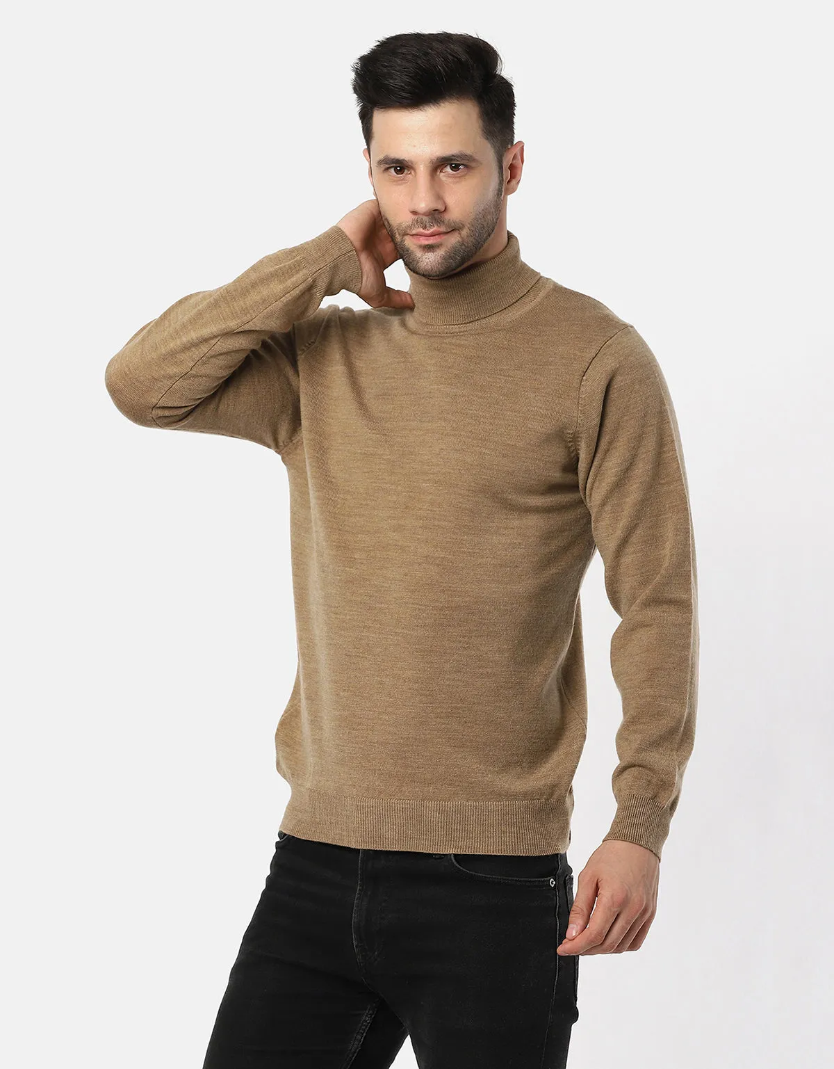 Woolen High Neck Sweater For Men