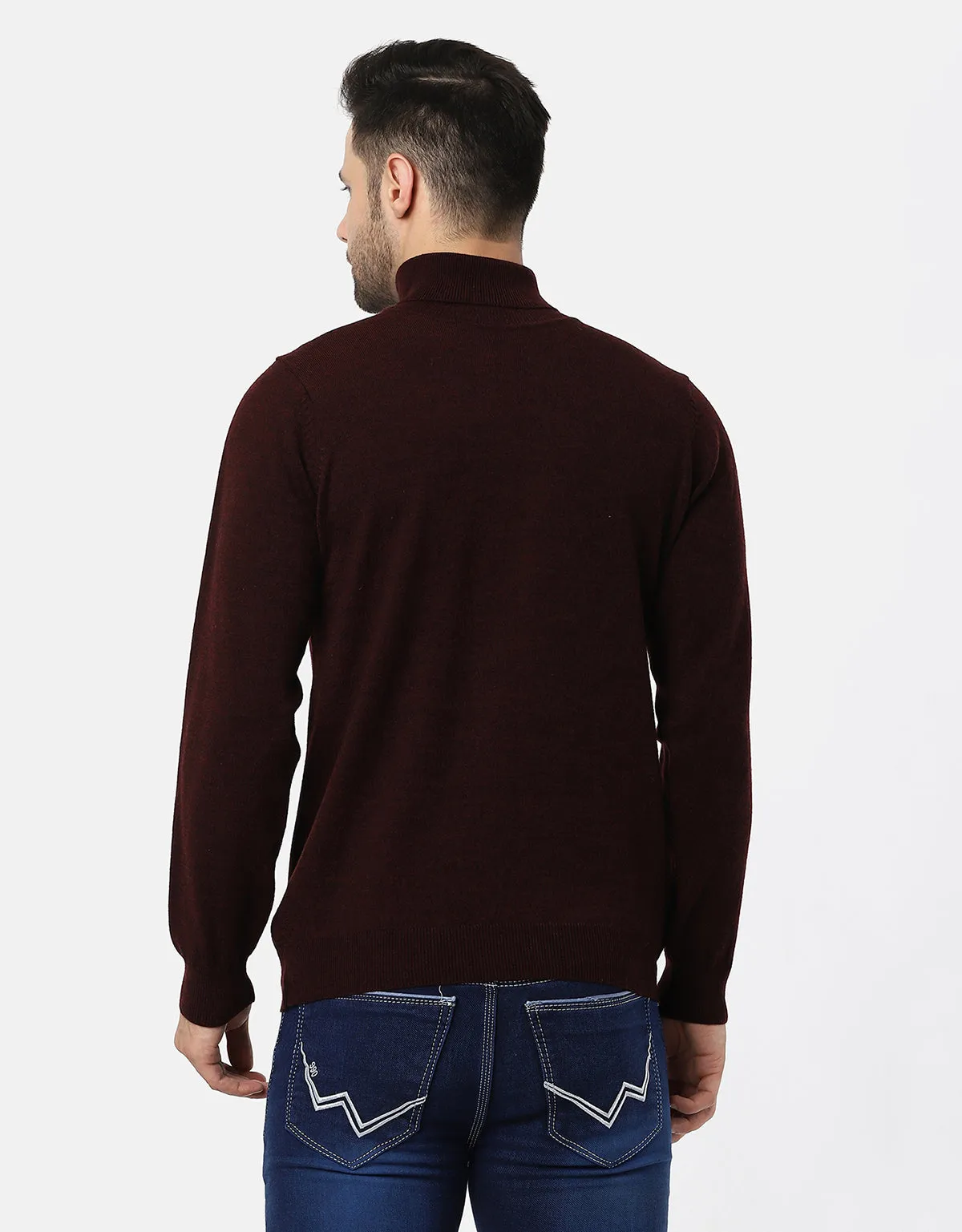 Woolen High Neck Sweater For Men