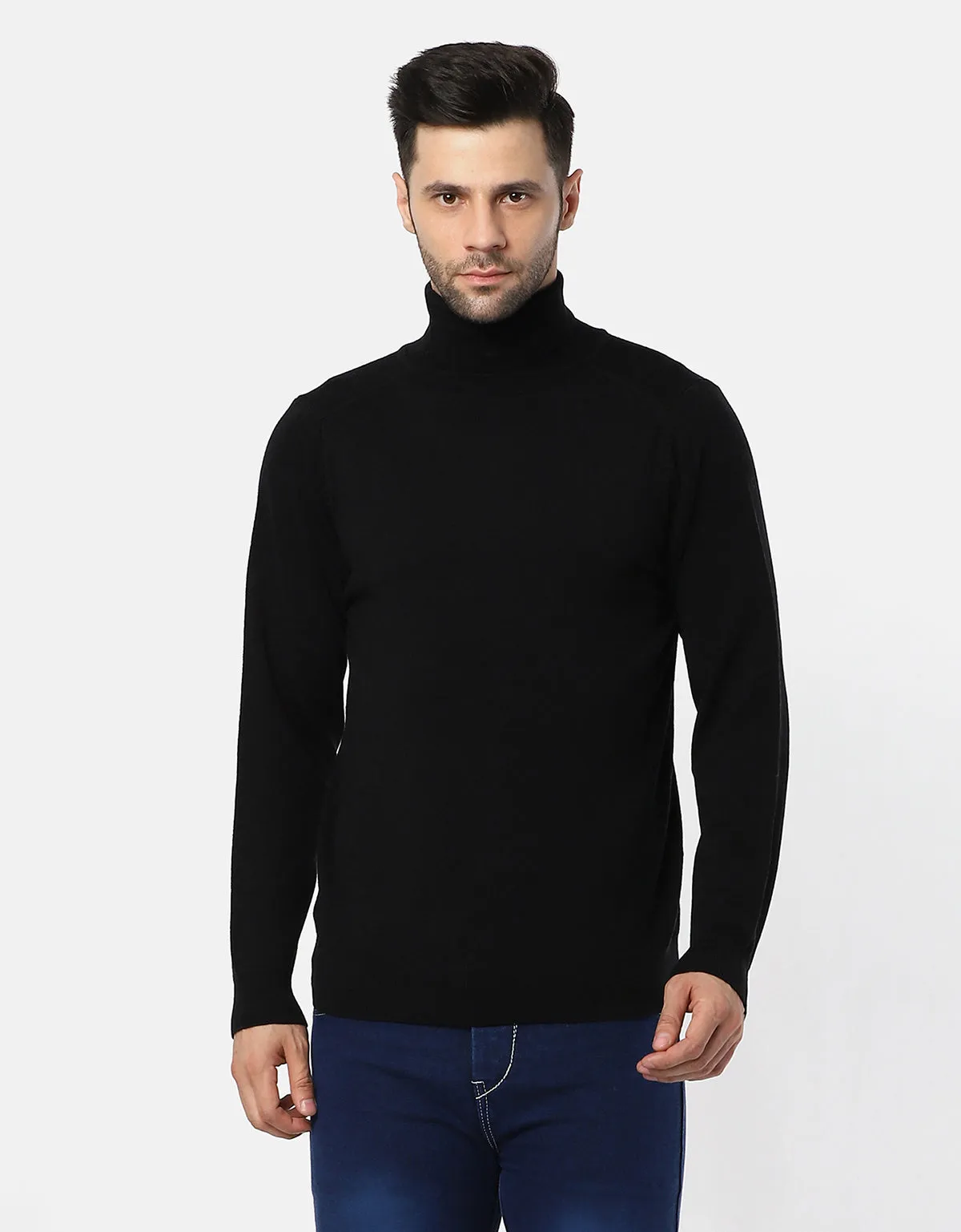 Woolen High Neck Sweater For Men