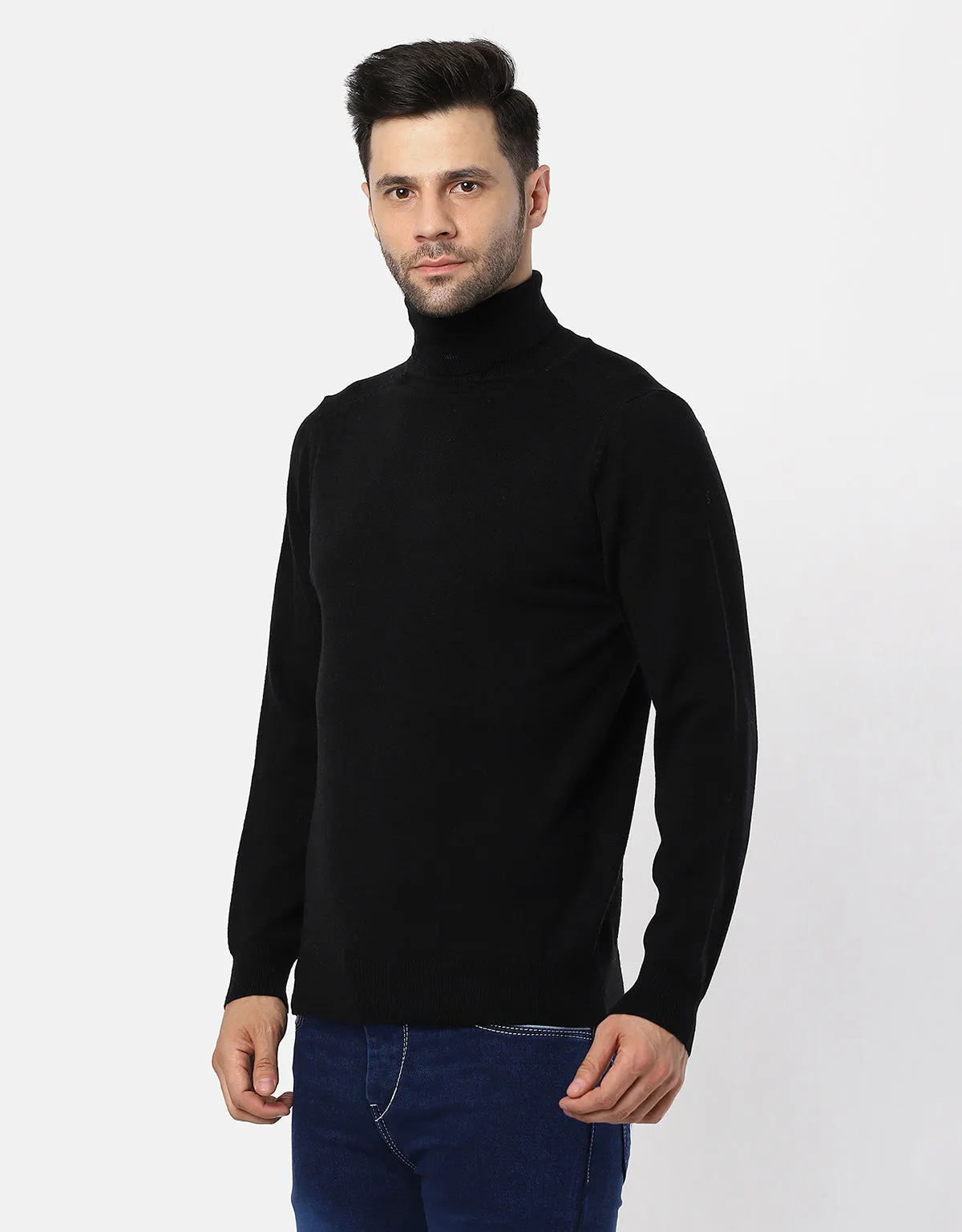 Woolen High Neck Sweater For Men