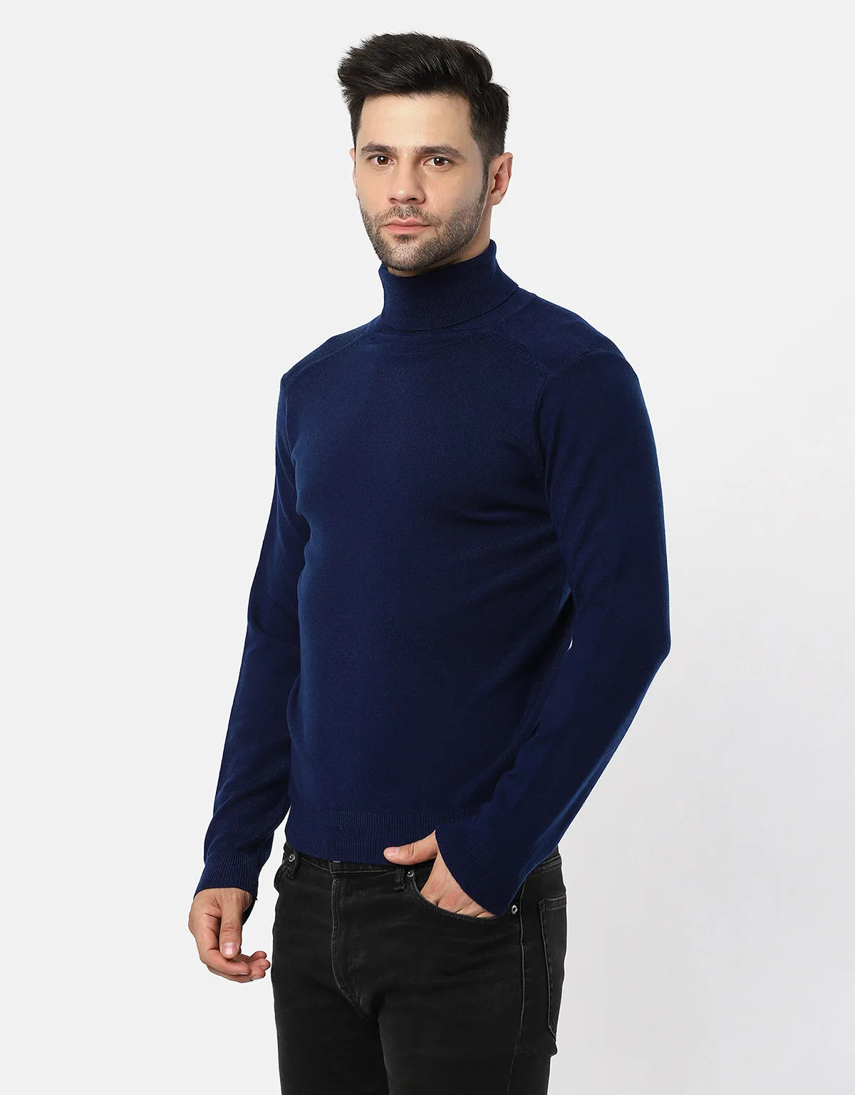 Woolen High Neck Sweater For Men