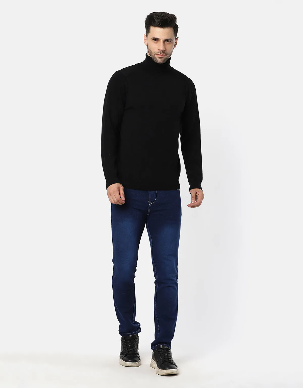 Woolen High Neck Sweater For Men