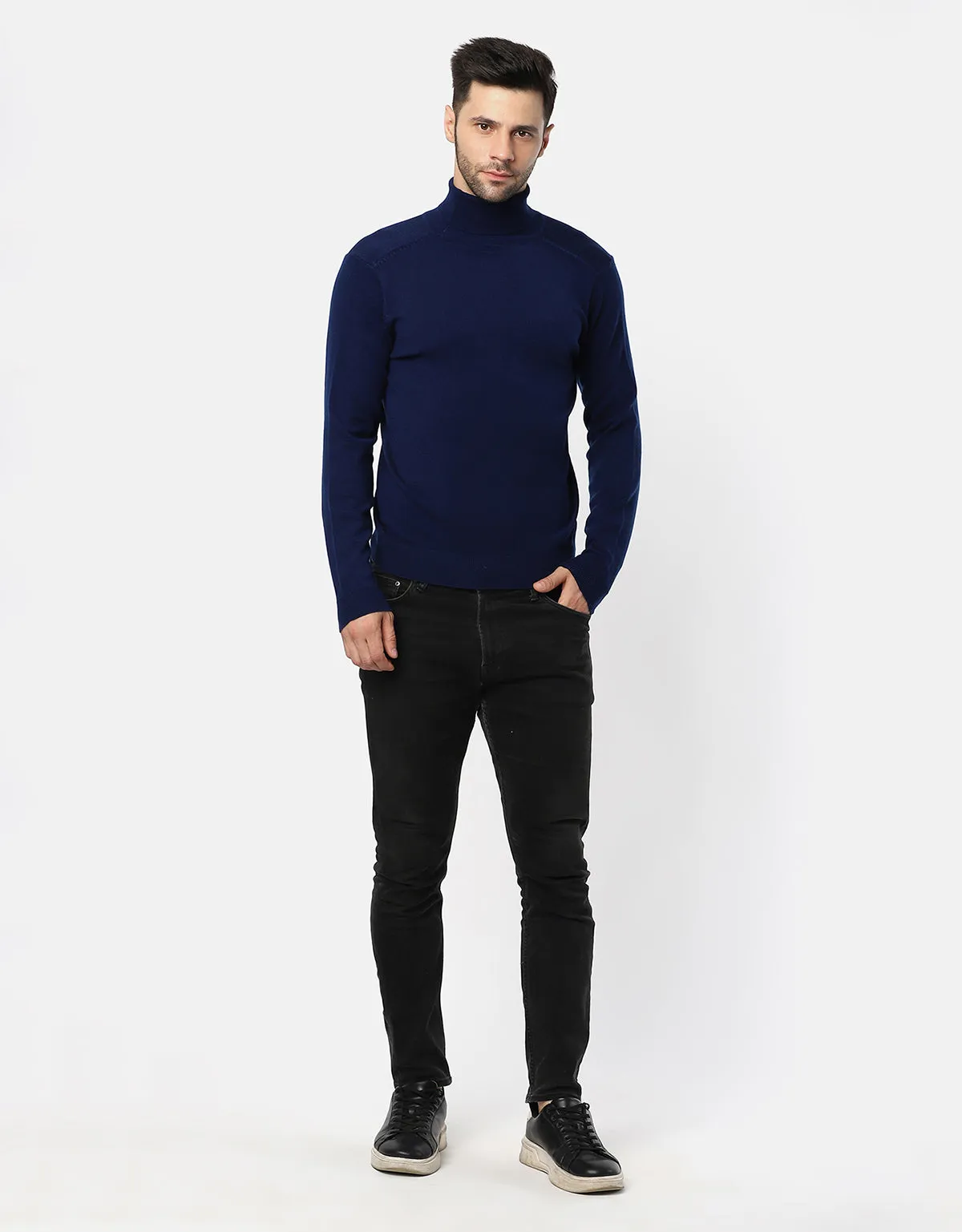 Woolen High Neck Sweater For Men